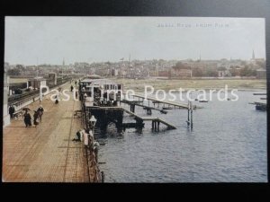 Isle of Wight RYDE from the Pier showing RNLI SLIPWAY & STATION - Old Postcard