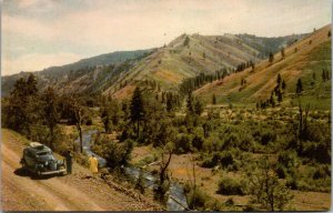 Vtg Tucannon River Old Car Washington WA Union Oil Company 76 Gasoline Postcard