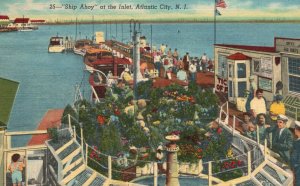 Vintage Postcard 1955 View of Ship Ahoy at the Inlet Atlantic City New Jersey NJ
