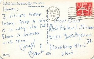 Postcard The Saint Thomas Synagogue Dexter 1962 VPC8.
