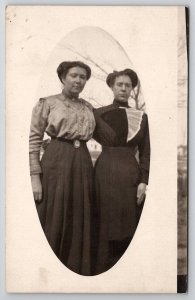 RPPC Two Lovely Edwardian Women Nebraska Postcard A32