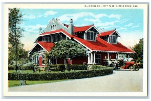 1920 Exterior View No 2 Fire Co City Park Building Little Rock Arkansas Postcard