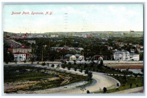 1908 Aerial View of Buildings Burnet Park Syracuse NY Antique Posted Postcard