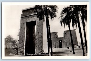Luxor Egypt Postcard Ptolomey Gateway Khonsu Temple Karnak c1930's RPPC Photo