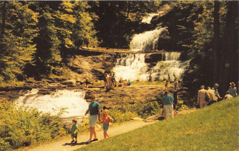 KENT LOWER FALLS CONNECTICUT~KENT FALLS STATE PARK~ROUTE 7 ~POSTCARD 1960s