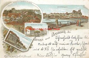 Germany, Gruss aus Breisach, Rheinthor, Restauralion zum Engel, 1899 PM