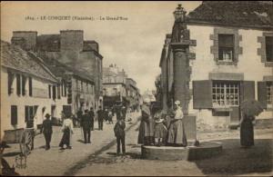 Le Conquet France Street Scene c1915 Postcard