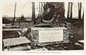 JAMESTOWN VIRGINIA~FAMOUS REVEREND BLAIR TOMB & CHURCHYARD~REAL PHOTO POSTCARD