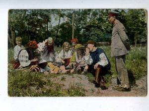 206598 WWI German army in POLAND native types Vintage postcard