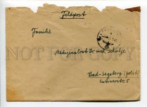 421704 WWII GERMANY 1943 year military post real posted COVER