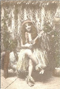 Hawaii Maui The Ritz Carlton Hotel Girl Playing The Ukulele