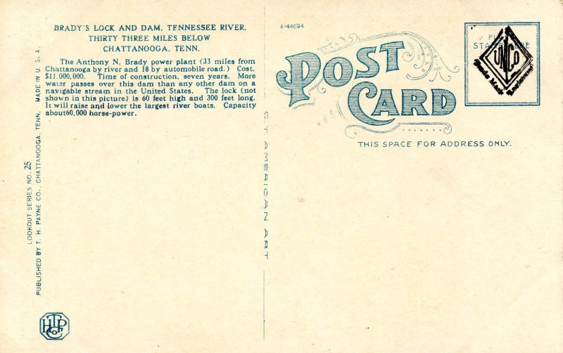 TN - Chattanooga. Brady's Lock & Dam on Tennessee River