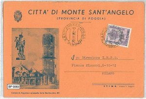 POSTCARD Era MUNICIPAL ENVELOPE - SHAPE: MONTE S ANGELO-