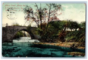 1911 Allens Creek Along RS Electric RY Near Rochester New York Vintage Postcard 