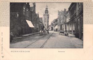 MONNIKENDAM NETHERLANDS KERKSTRAAT  POSTCARD c1900s