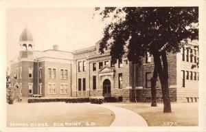 Elk Point South Dakota School Bldg Real Photo Antique Postcard K82191