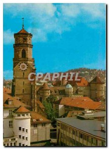 Old Postcard Stuttgart und Blick zur Stiftskircje Altem Schlob