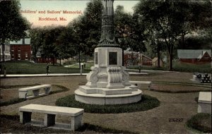 Rockland Maine Soldiers and Sailors Memorial c1910 Vintage Postcard