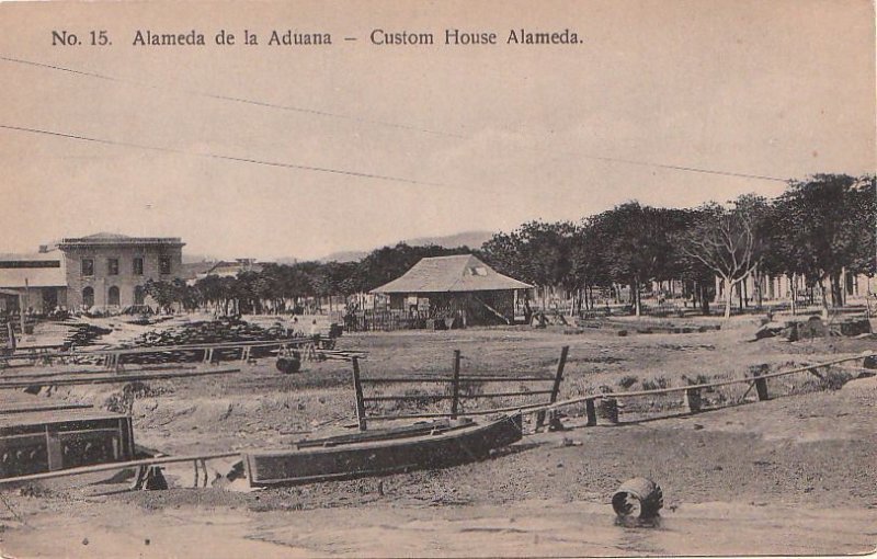 Postcard Alameda de la Aduana Custom House Alameda Cuba