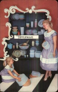 1950s Tupperware Mom & Daughter - Advert Postcard - Party Invite