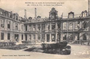 BR78170 reims  bombardements l hotel de ville france ww1 war military militaria