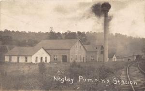 E70/ Negley Ohio RPPC Postcard Columbiana County 1910 Pumping Station