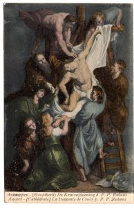 Anvers, Rubens Painting of Jesus on Cross