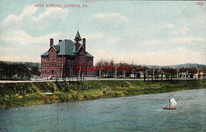 Postcard High School Athens PA