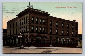 J94/ Fargo North Dakota Postcard c1910 Fargo House Hotel Building 345