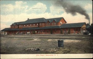 SALAMANCA NY Erie Railroad Train Depot Station c1910 Postcard