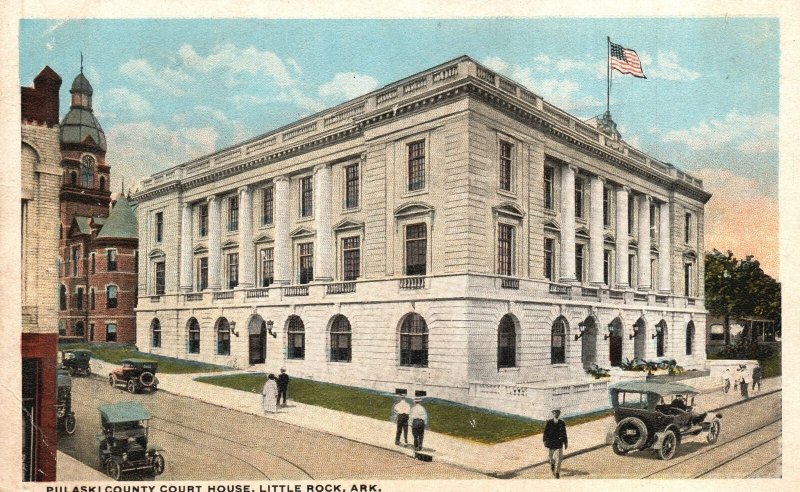 Vintage Postcard Pulaski County Courthouse Little Rock Arkansas C. T. American