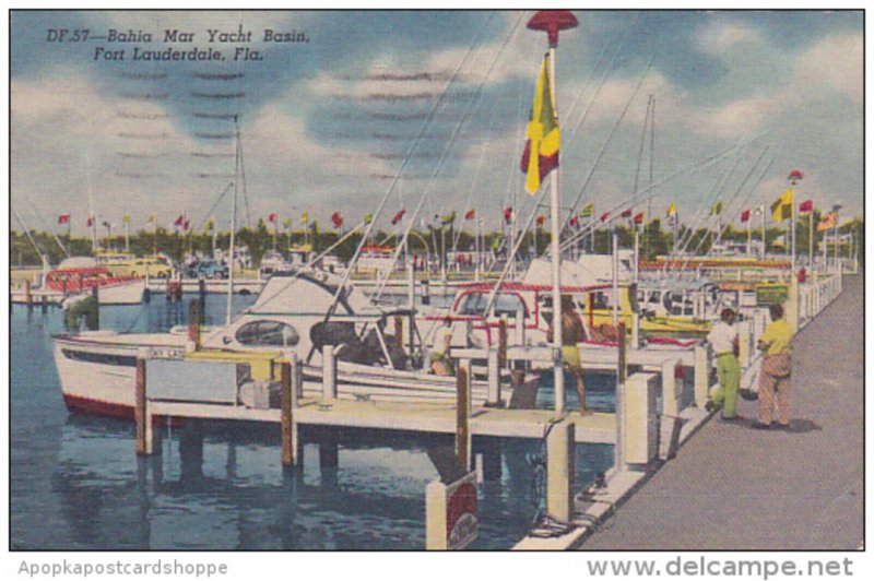 Florida Fort Lauderdale Bahia Mar Yacht Basin 1954