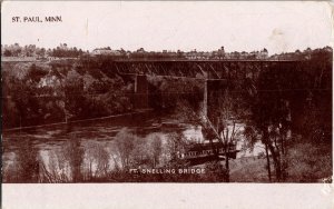 Ft. Snelling Bridge, St. Paul MN Vintage Postcard L77