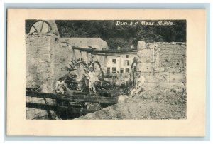 1914-16 WWI German Soldier On Mill Dun a.d. Maas, Muhle Vintage Feldpost P21