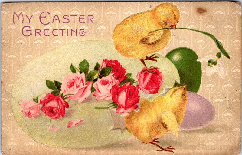 Postcard MY EASTER GREETING, c1911, Embossed, Posted   EAS02