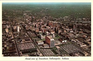 Postcard AERIAL VIEW SCENE Indianapolis Indiana IN AJ4510