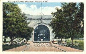 Entrance, Dahlgreen Hall in Annapolis, Maryland