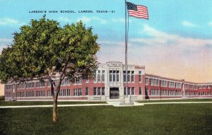 VTG 1930s Laredo's Martin High First Public School in Laredo Texas TX Postcard