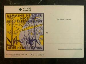 Mint Original Nice France Postcard Air week Aviation 1947