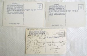 LOT OF 3 ANTIQUE POSTCARDS - SALT LAKE CITY UTAH DEAD SEA BATHERS RAILROAD