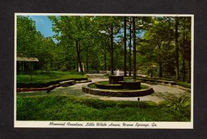 GA President Roosevelt Little White House Fountain Warm Springs Georgia Postcard