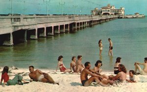 Vintage Postcard Spa Beach & Recreation Pier On Tampa Bay St. Petersburg Florida