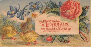 Approx. Size: 2.5 x 5 Dr Grosvenors liver aid  Late 1800's Tradecard Non  