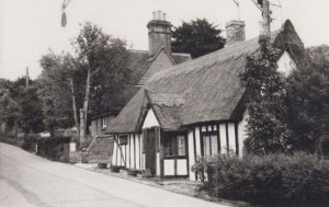 Higham Suffolk Thatched Cottage Village Postcard