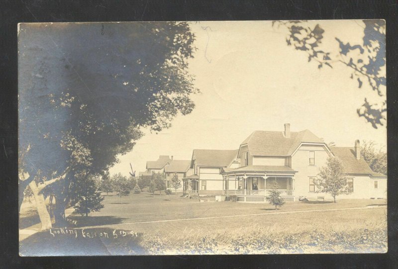 RPPC GALVA IOWA RESIDENCE STREET SCENE 1907 VINTAGE REAL PHOTO POSTCARD