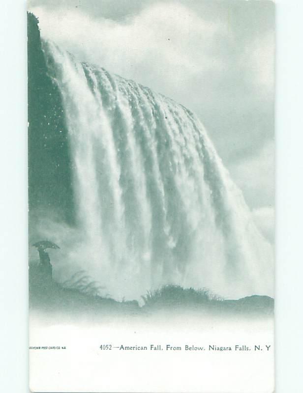 Unused Pre-1907 AMERICAN FALLS WATERFALL FROM BELOW Niagara Falls NY Q1677