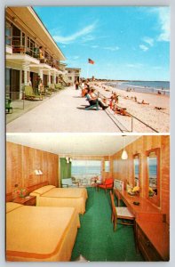 Wells Beach Motor Inn  Maine  Driftwinds Motel   Postcard