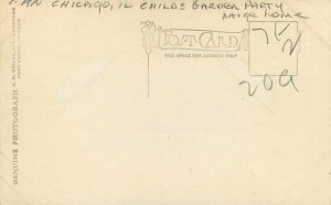 Chicago Illinois Child's Garden Party Childs C-1910 RPPC Photo Postcard 21-11853