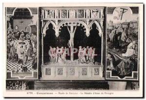 Old Postcard Concarneau museum Keriolet Altarpiece of Anne of Brittany