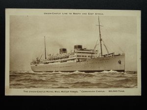 Union Castle Line CARNARVON CASTLE ROYAL MAIL SHIP c1930s Postcard